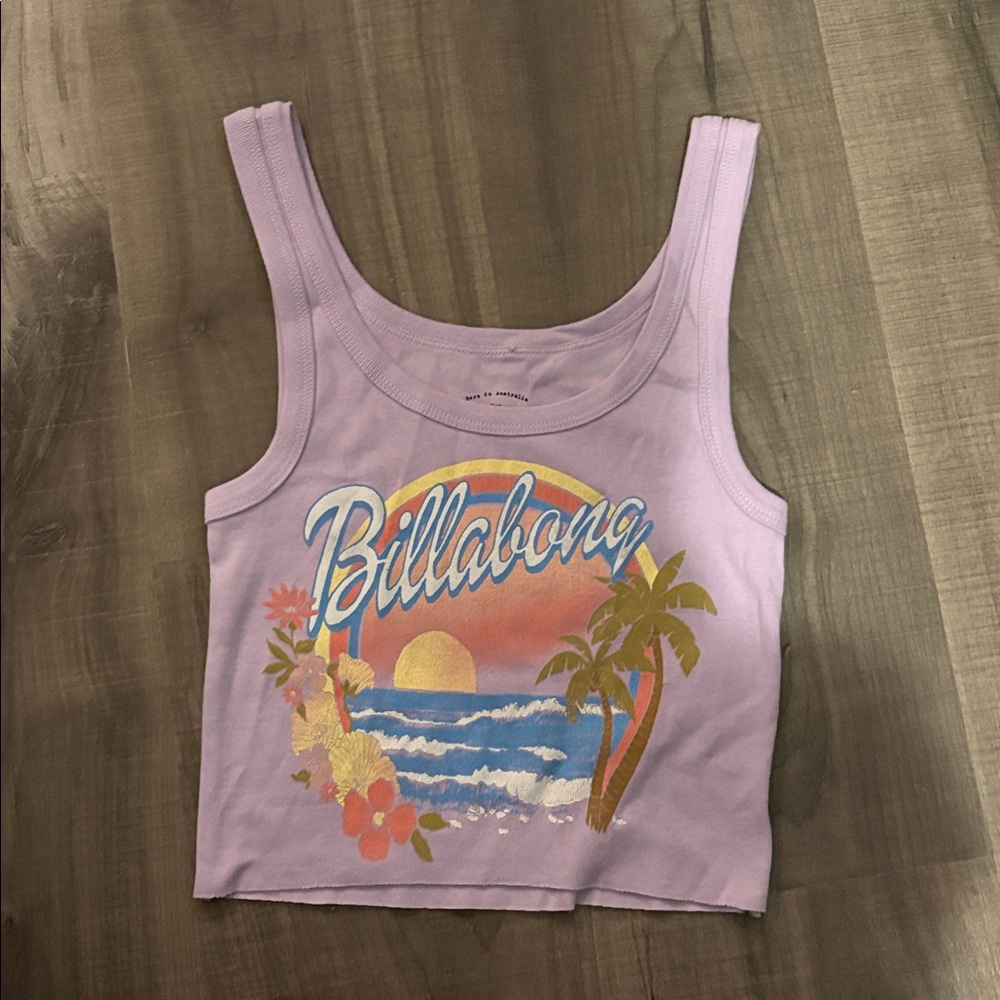 Billabong Lavender Beach Scene Tank